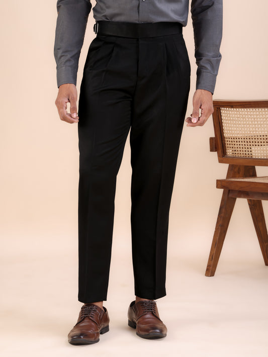 Midnight Regent Pleated Gurkha Trousers