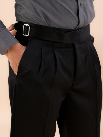 Midnight Regent Pleated Gurkha Trousers