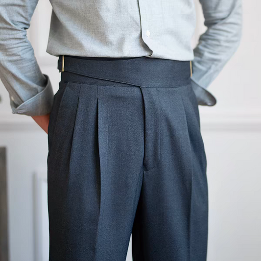 Noir Sovereign Pleated Gurkha Trousers