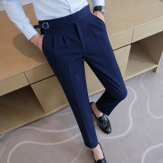 Midnight Sovereign Pleated Gurkha Trousers