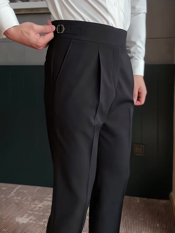 Obsidian Regal Pleated Gurkha Trousers