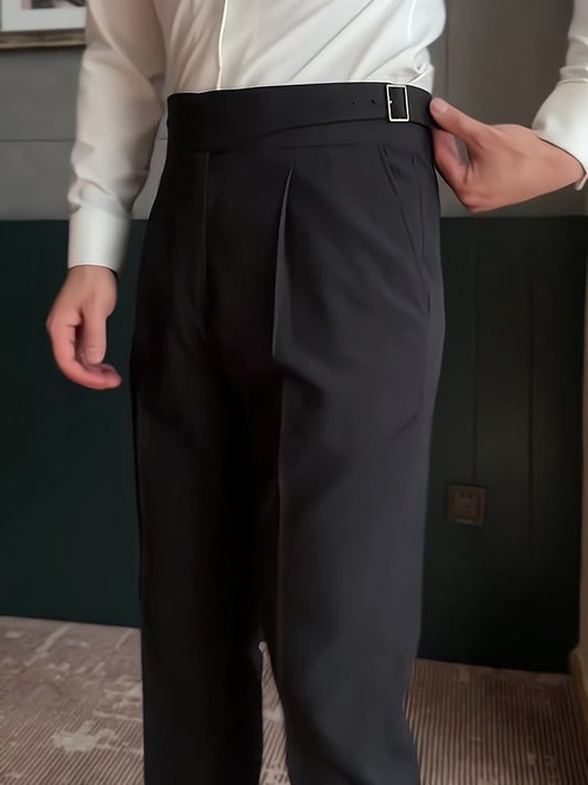 Obsidian Regal Pleated Gurkha Trousers