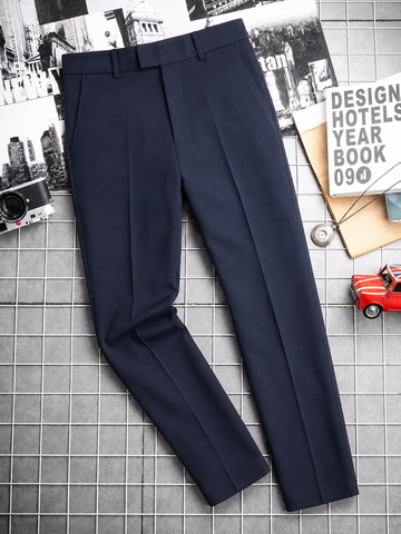 Midnight Crest Tailored Formal Trousers